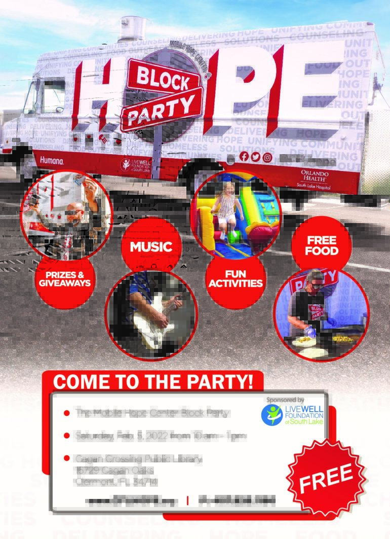 Hope Center event flyer