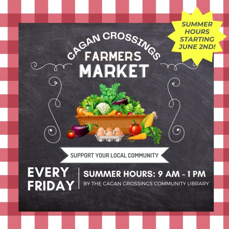 New Summer Farmers Market Hours Cagan Crossings
