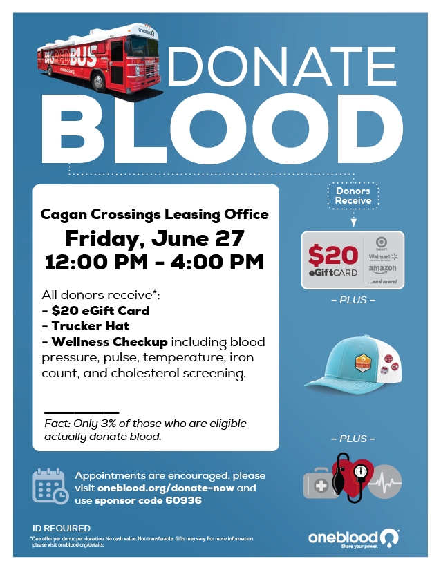 blood drive on june 27th